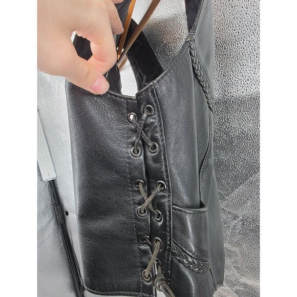 Classic Leather USA Made Black Vest M - Picture 5 of 9